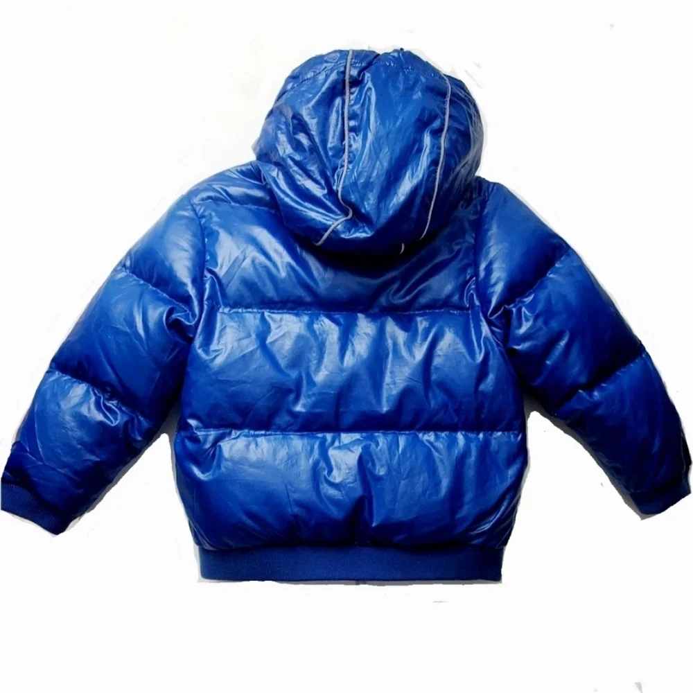 Hanna Andersson Outdoor Royal Blue Puffer Down Fill Jacket Hood Pockets Sz 6-7